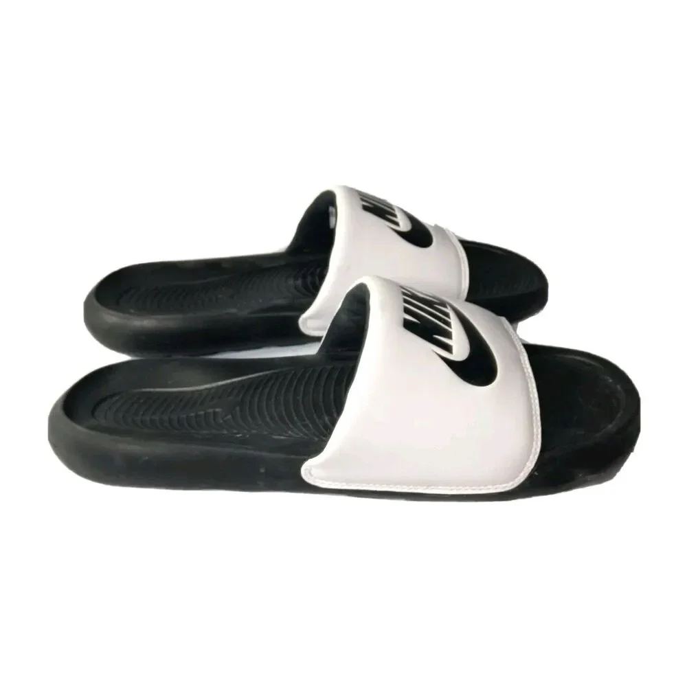 Nike Victori One Sandals Mens Size 12 M  Shoes White Black